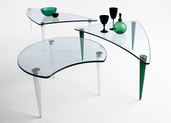 Elegant Glass Coffee Tables From Tunelli with Unique Design