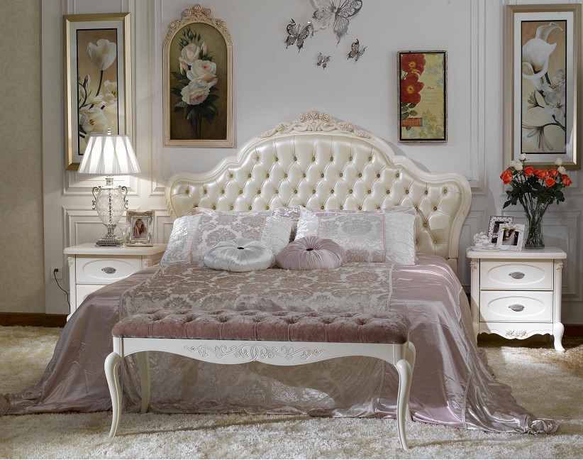 french bedroom with beadboard furniture