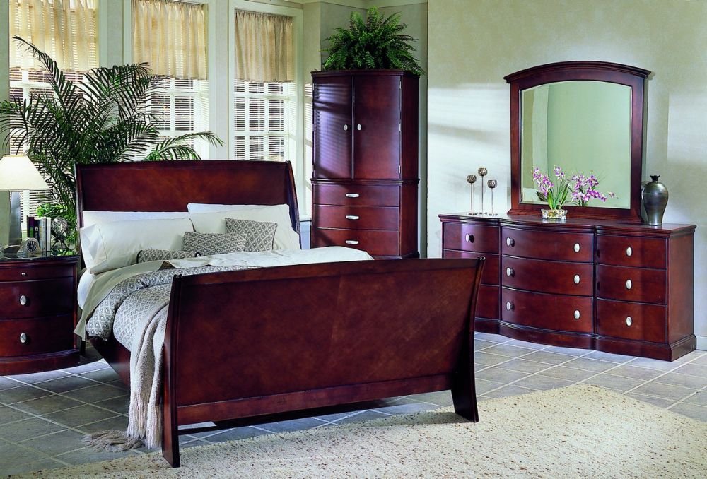 bedroom color ideas with cherry furniture