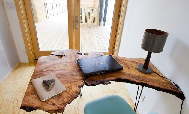 Sytlish Live Edge Table for Small Home Office